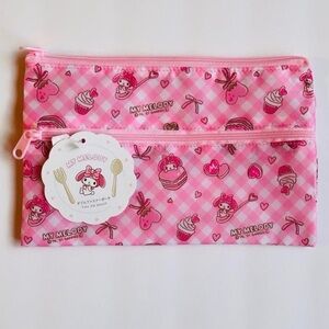 Sanrio My Melody Pink Slim Double Zipper Pouch
